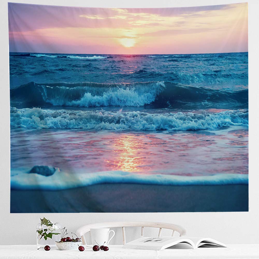 Home Fragrance Ocean Breeze - Beach Tapestry,Ocean Wave Landscape Scenery Nature