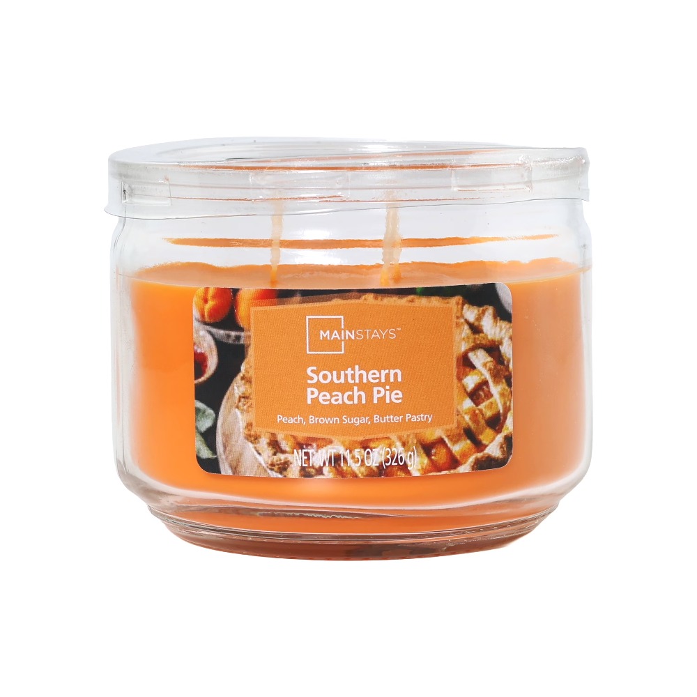 Home Fragrance Warm Vanilla - Southern Peach Pie Scented Large 3-Wick