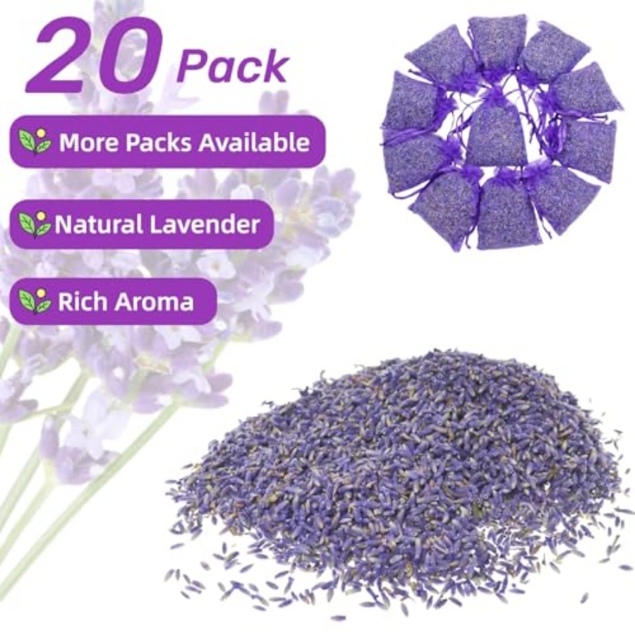 20 Pack Lavender Sachet Bags - - đánh giá và giá Home Fragrance French