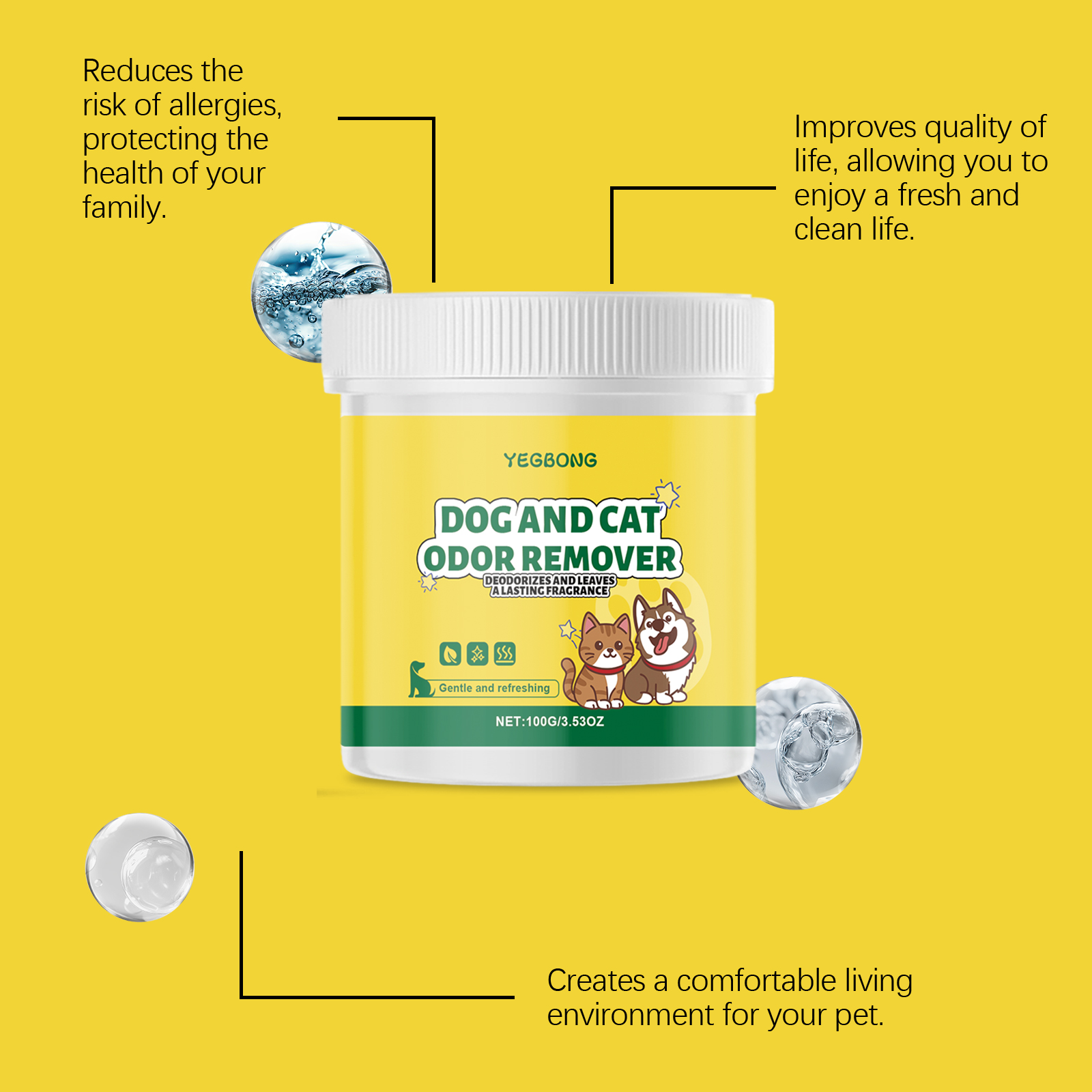 Yegbong Pet Odor Remover Gel H - đánh giá và giá Gel Air Freshener