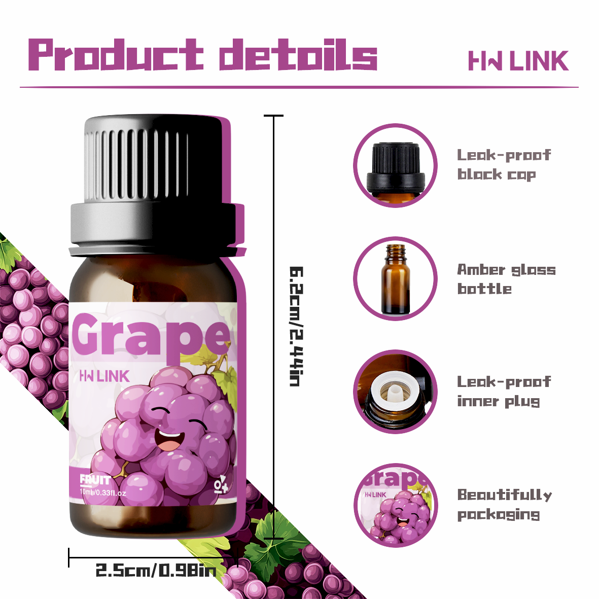 Grape Essential Oil 10ml  Grap - đánh giá và giá Fragrance In Home