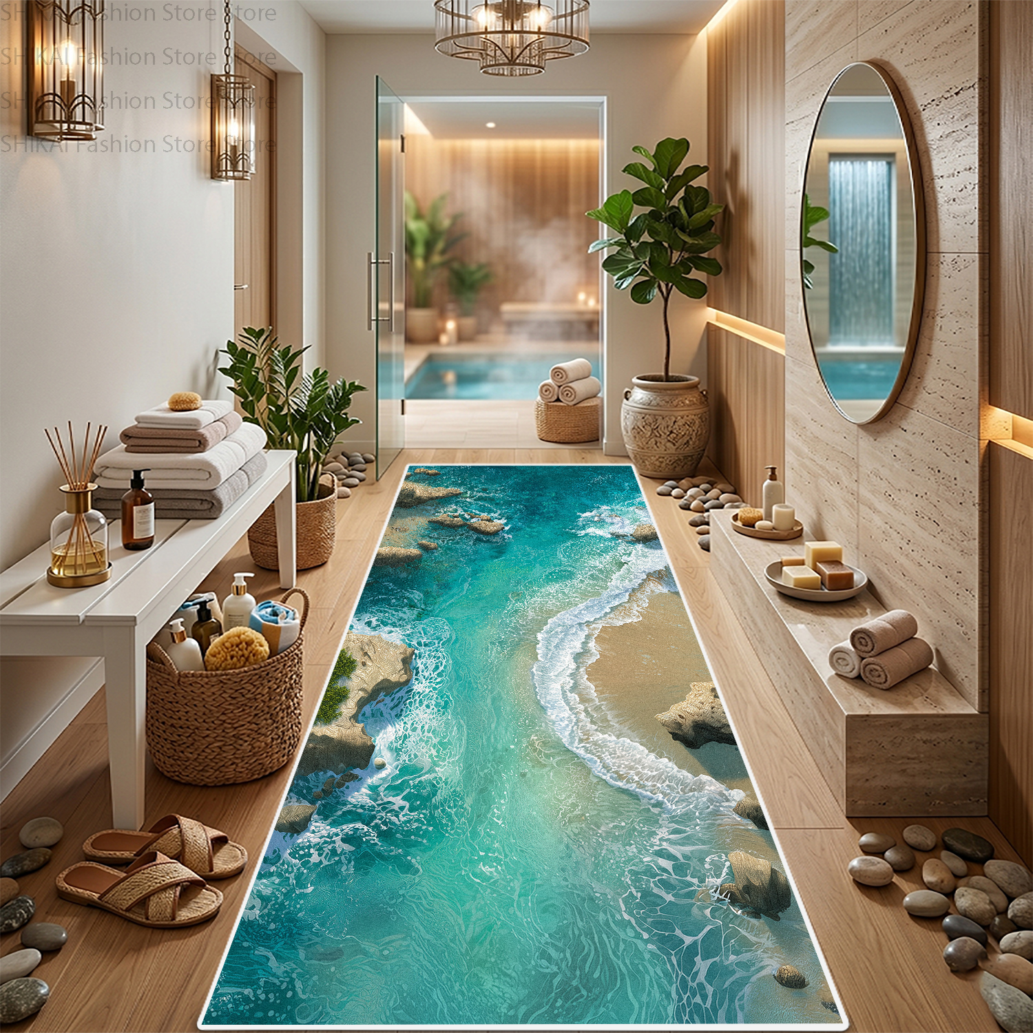 3D Ocean Wave Beach Pattern Ba - đánh giá và giá Home Fragrance Ocean Breeze