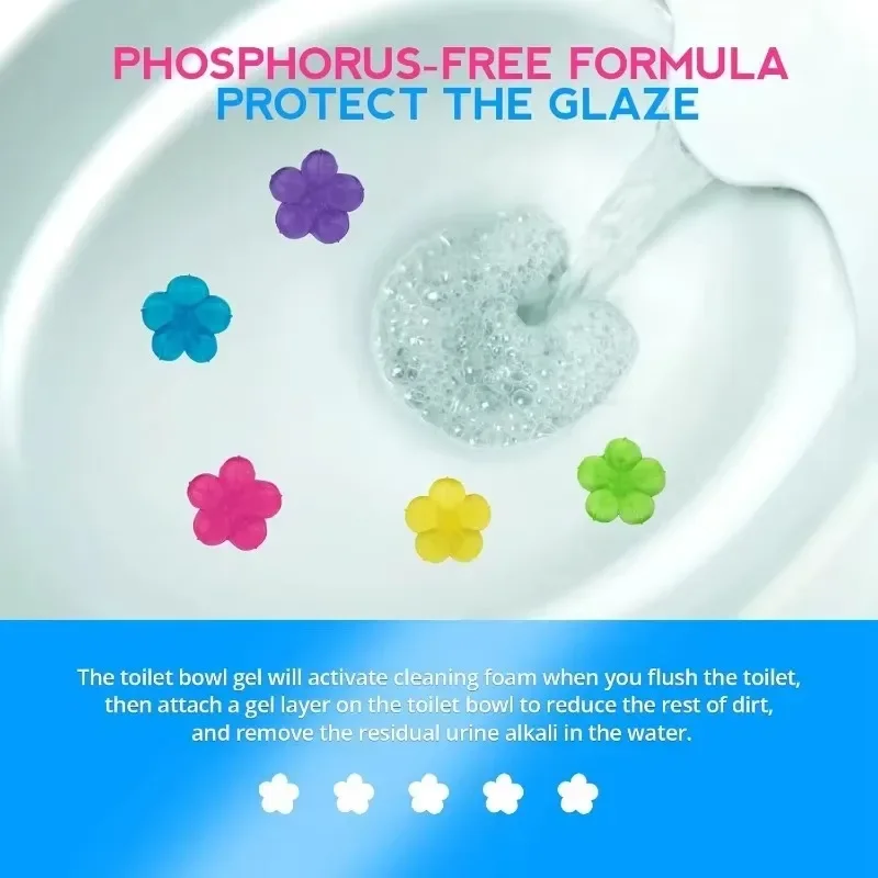 1/20pcs Flower Toilet Cleaner  - đánh giá và giá Gel Air Freshener