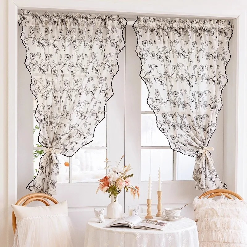 French Retro Lace Gauze Curtai - đánh giá và giá Home Fragrance French