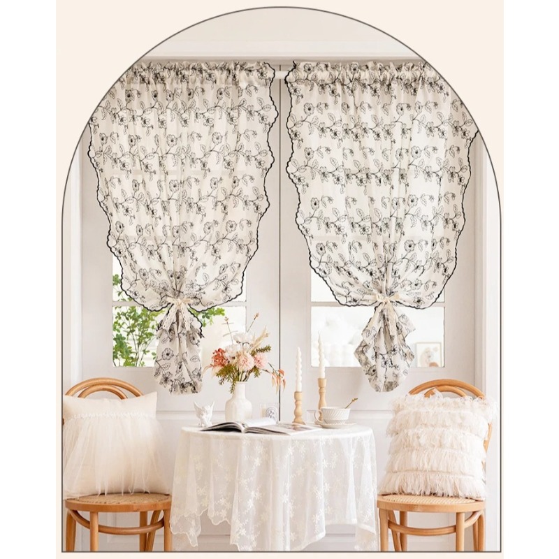 French Retro Lace Gauze Curtai - đánh giá và giá Home Fragrance French