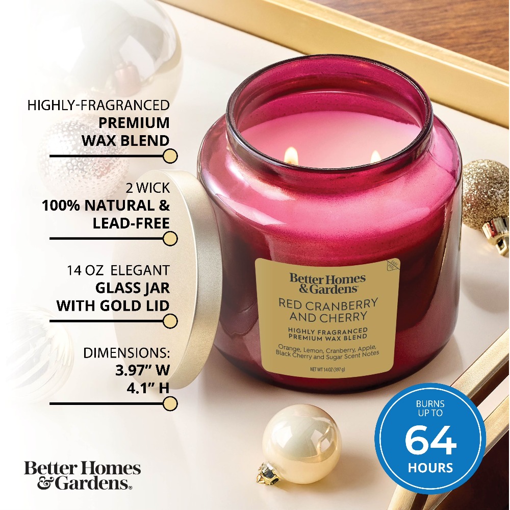 Red Glass Jar Candle with Gold - đánh giá và giá Fragrance In Home